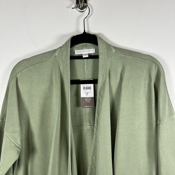J. Jill Pure Jill Limestone Green Organic Cotton‎ Cardigan Pockets NWT SZ PM - Picture 3 of 9